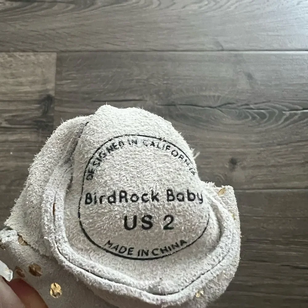 Bird Rock Baby Leather Moccasins size 2